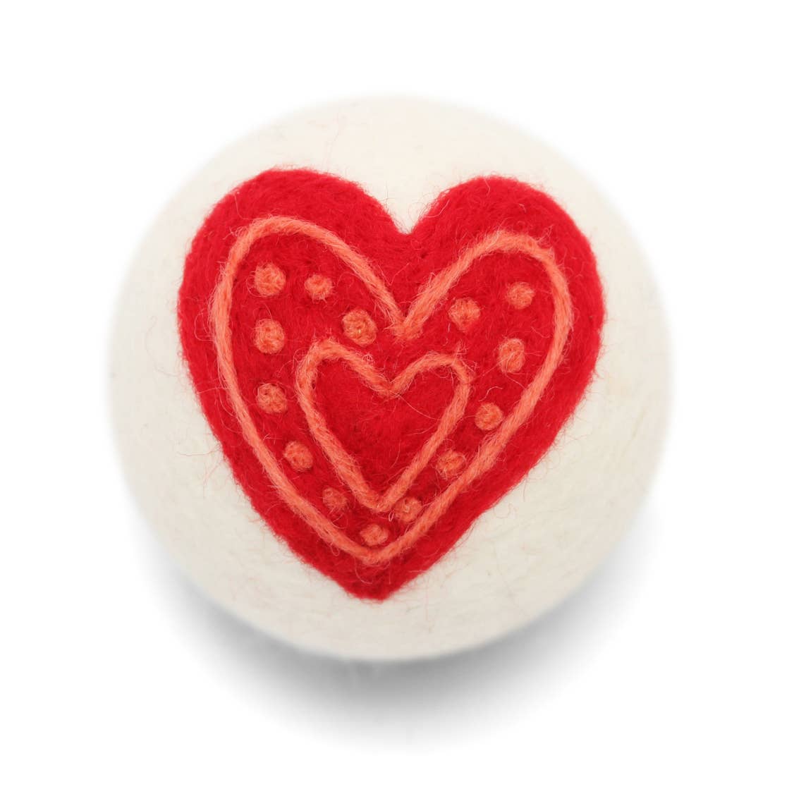 Hearts Wool Dryer Balls Fair-Trade: Mushroom Hearts