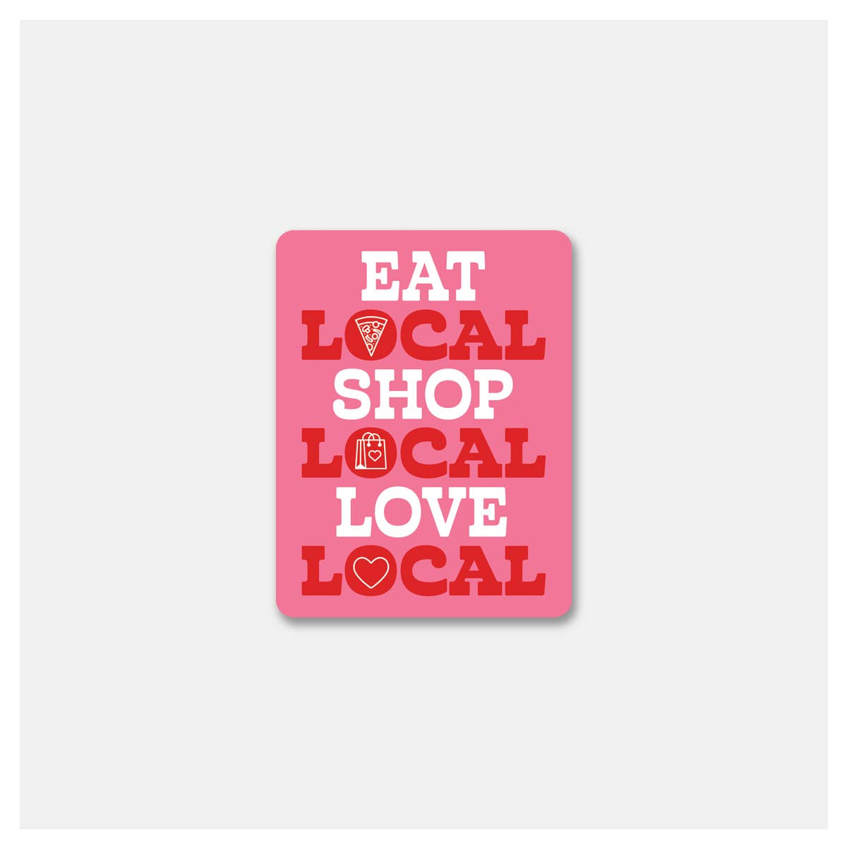 Local Eat Shop Love Sticker