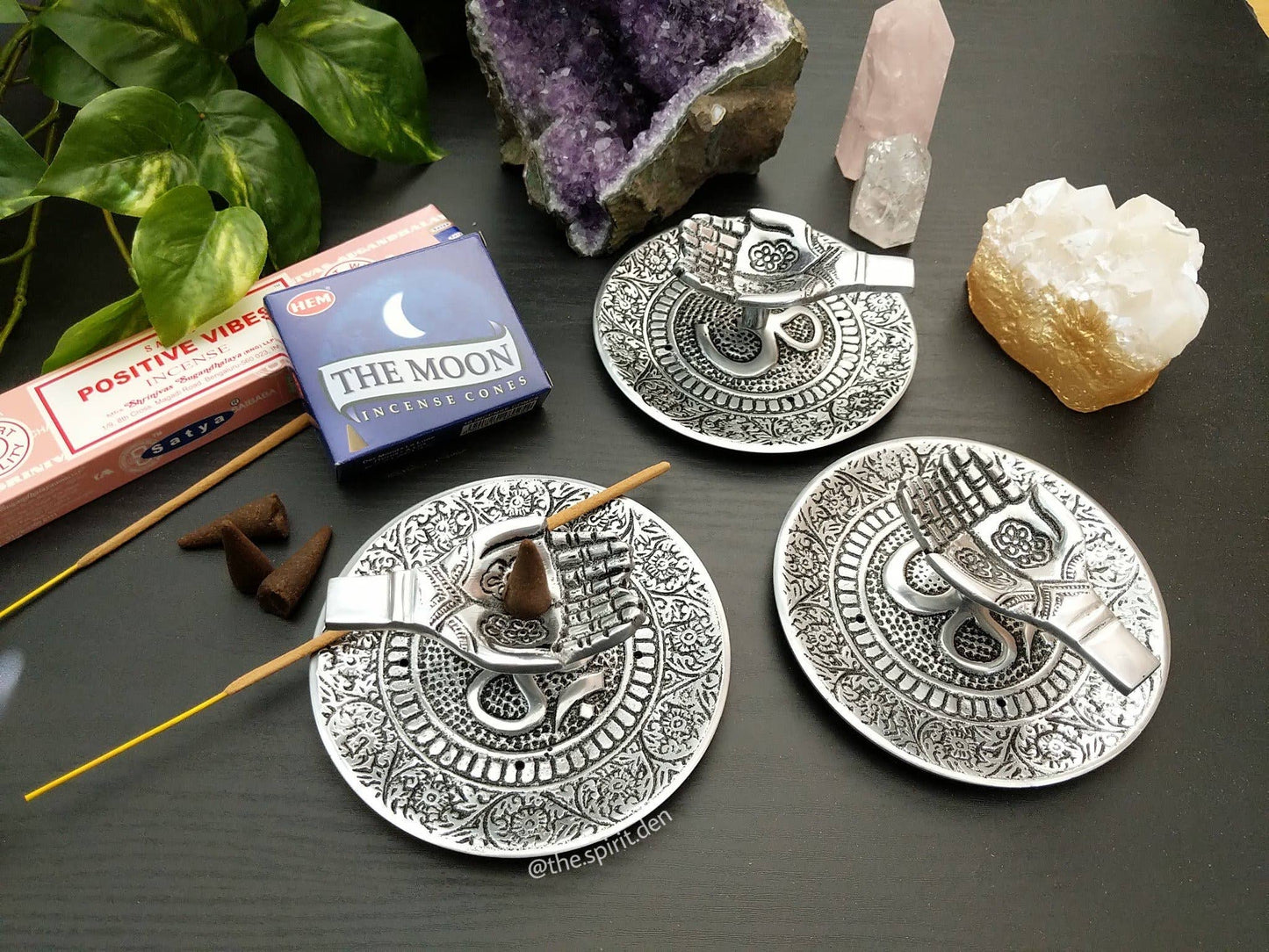 Metal Incense Burner, Tibetan Offering Hand