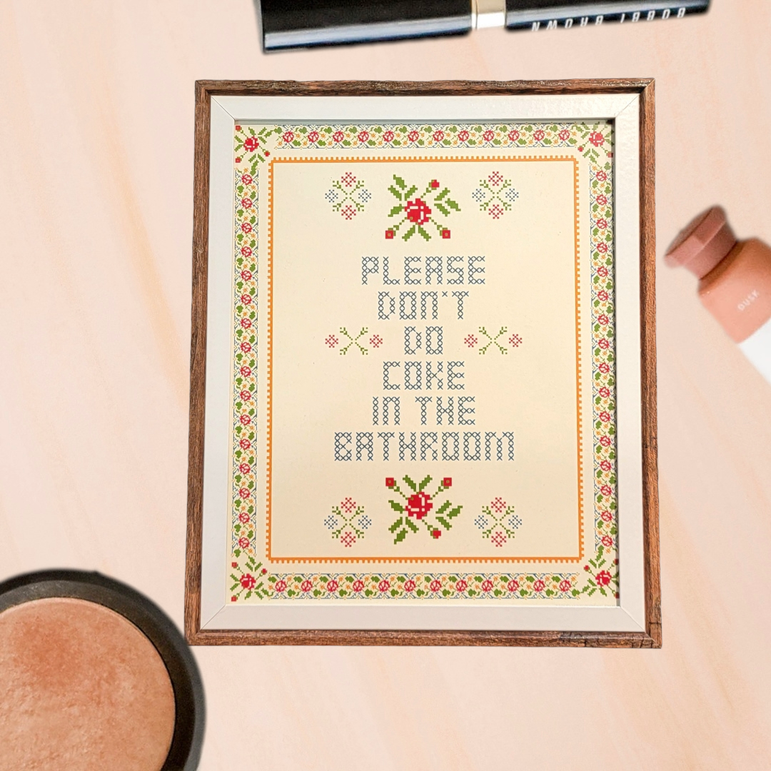 Please Don't do Coke in the Bathrooom (Frame not included)