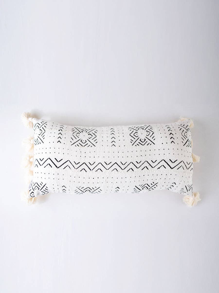 Sakara mud cloth lumbar Pillow