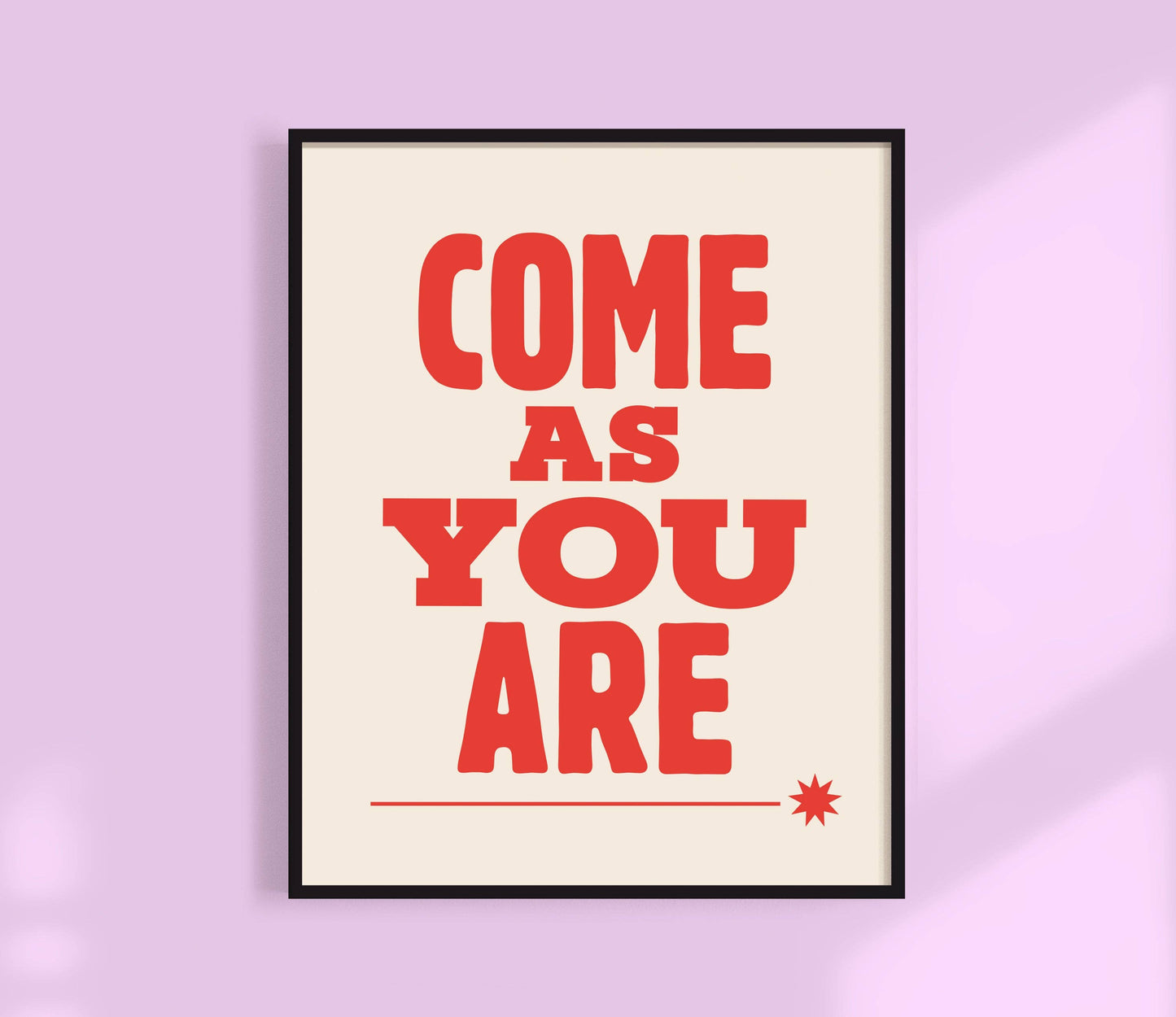Come As You Are Art Print: Yellow / 5 x 7