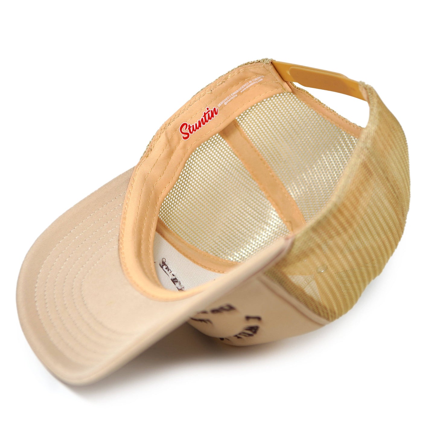 Yoga Flame Foam Trucker Hat: Cream