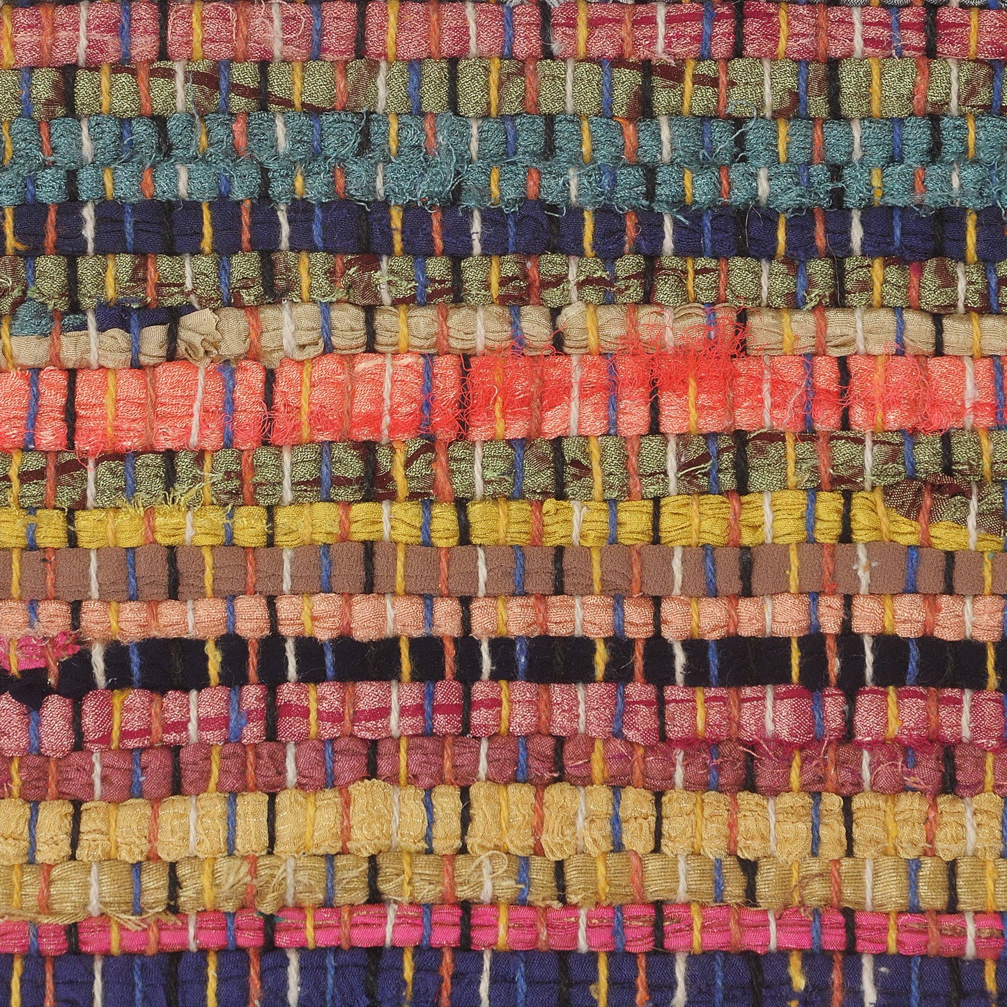 Multicolored Geometric Jute Bordered Accent Rug, 2' x 3': Multi/Tan