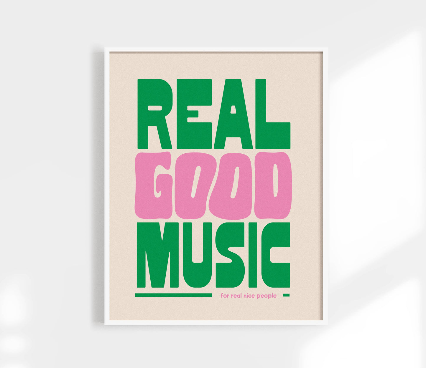 Real Good Music Art Print: Black / 5 x 7