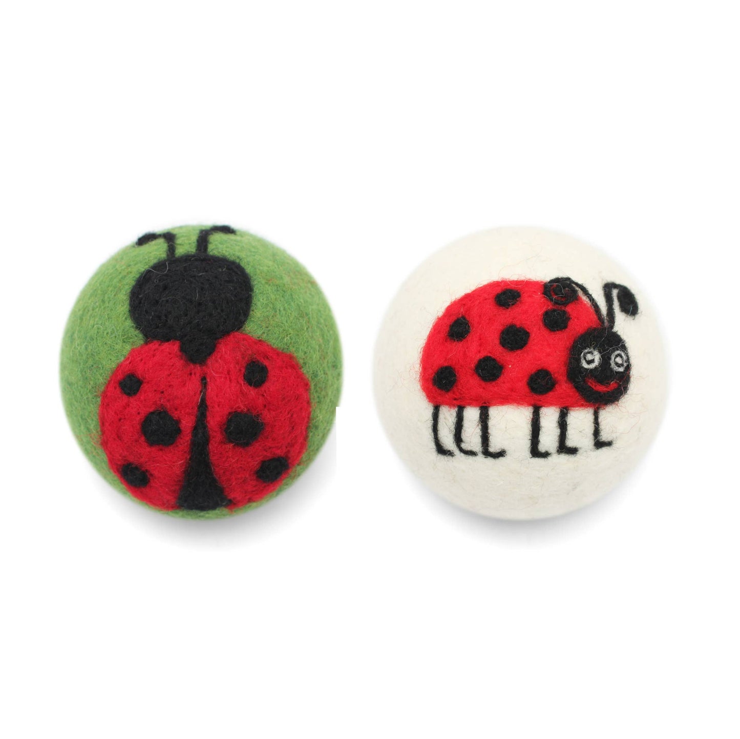 Ladybugs: Eco Wool Dryer Balls Fair Trade: Ladybug (Green)
