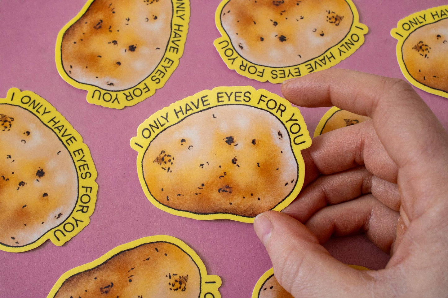 I Only Have Eyes for You Potato Vinyl Sticker