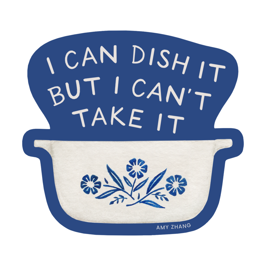 Can't Take It — Funny Vintage Casserole Hot Dish Sticker