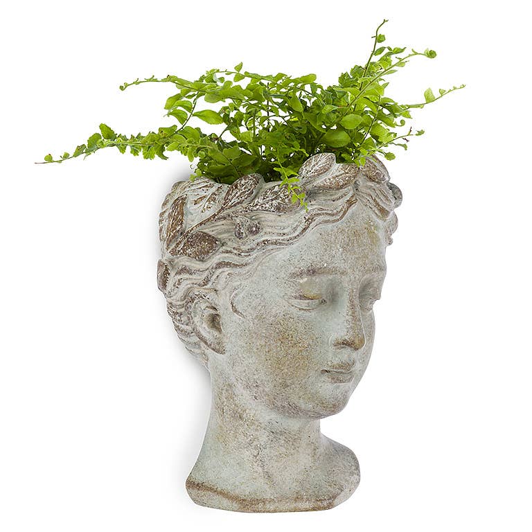 Small Woman Head Wall Planter-6.5"H
