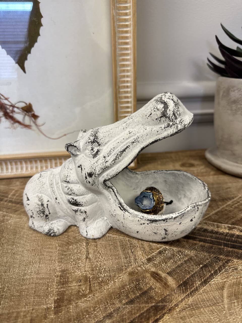 Cast Iron Hippo Storage Box