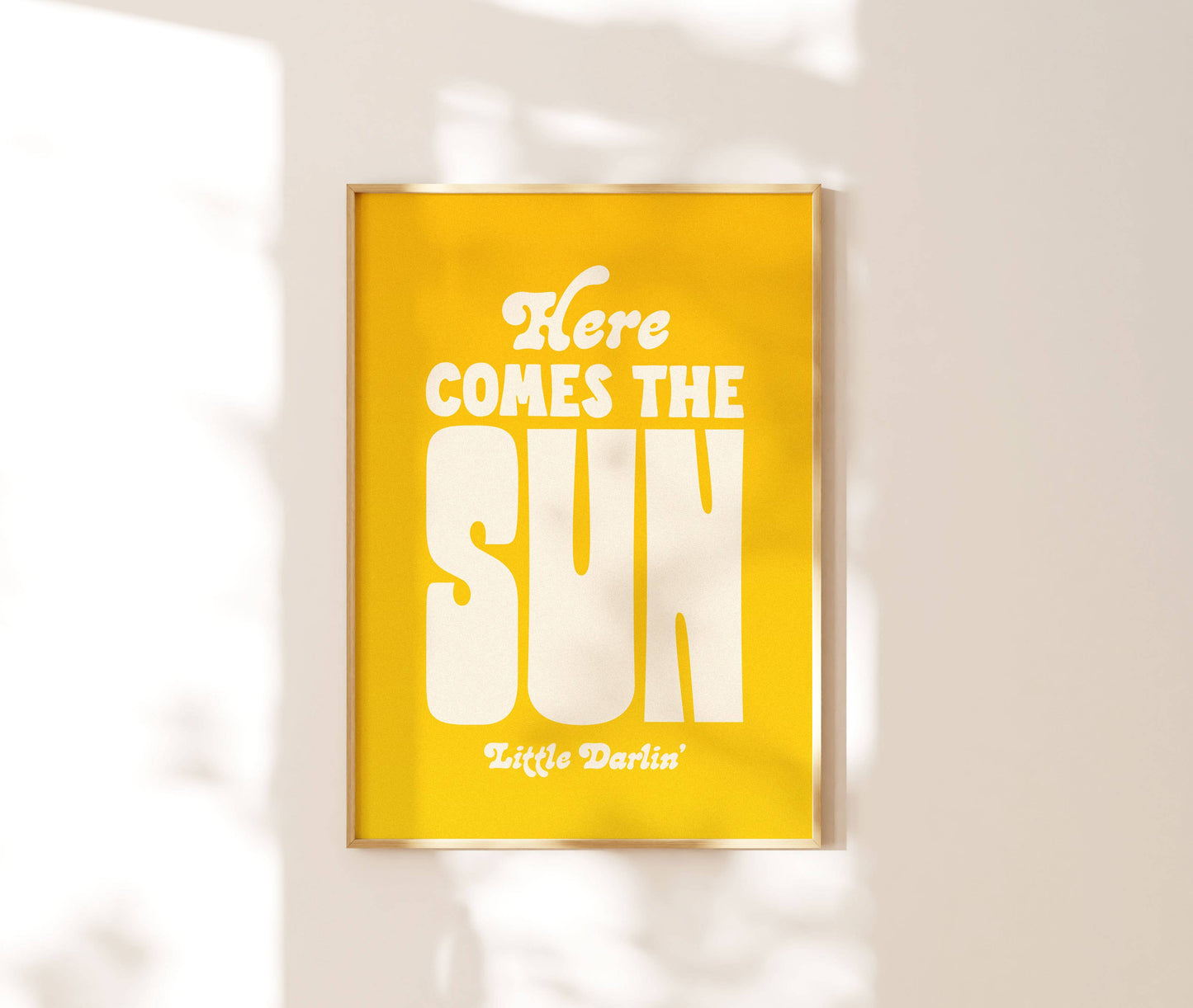 Here Comes The Sun Print. Colorful Nursery Decor: Yellow / 5 x 7