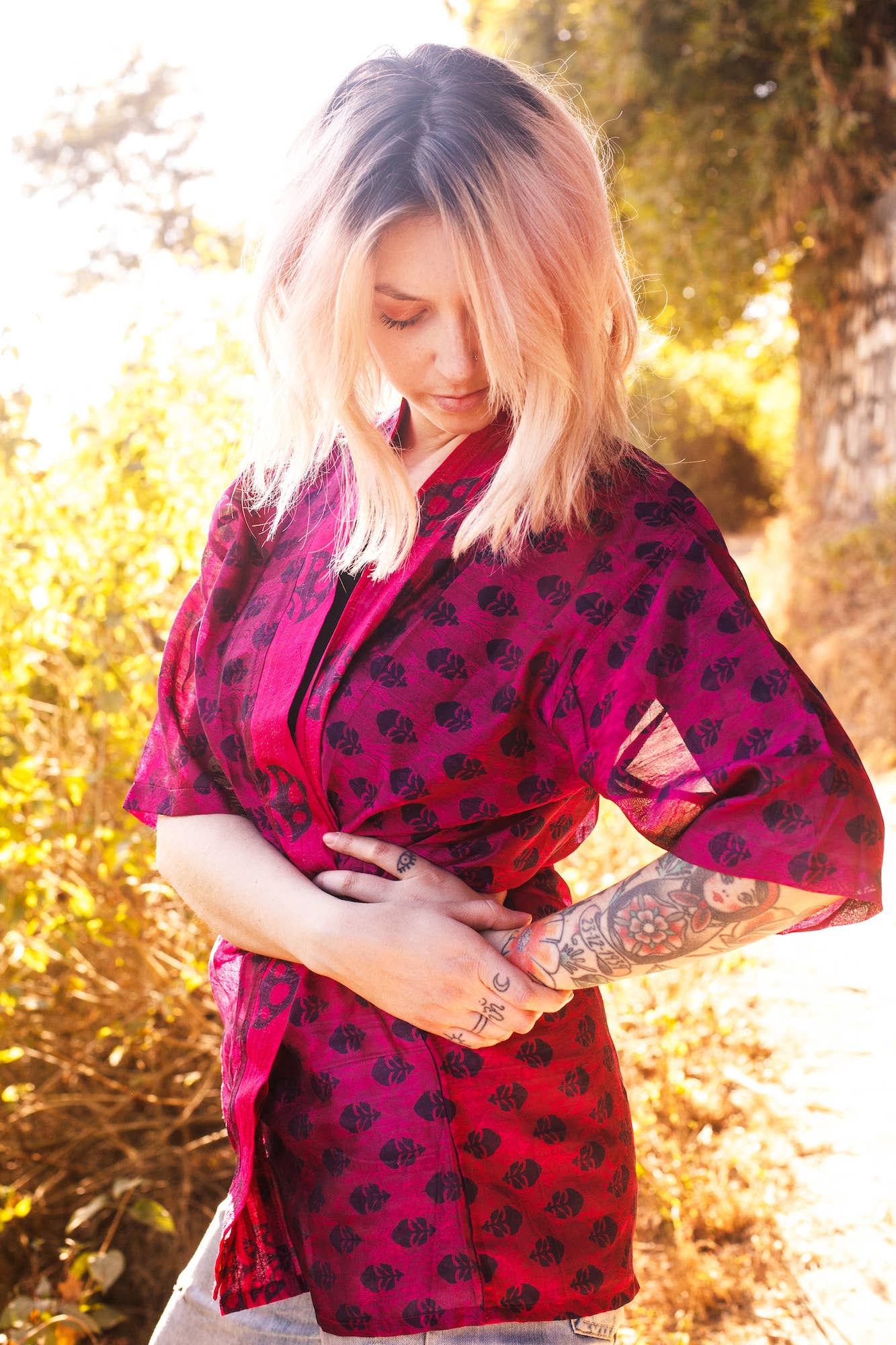 Short Sleeves Upcycled Kimono