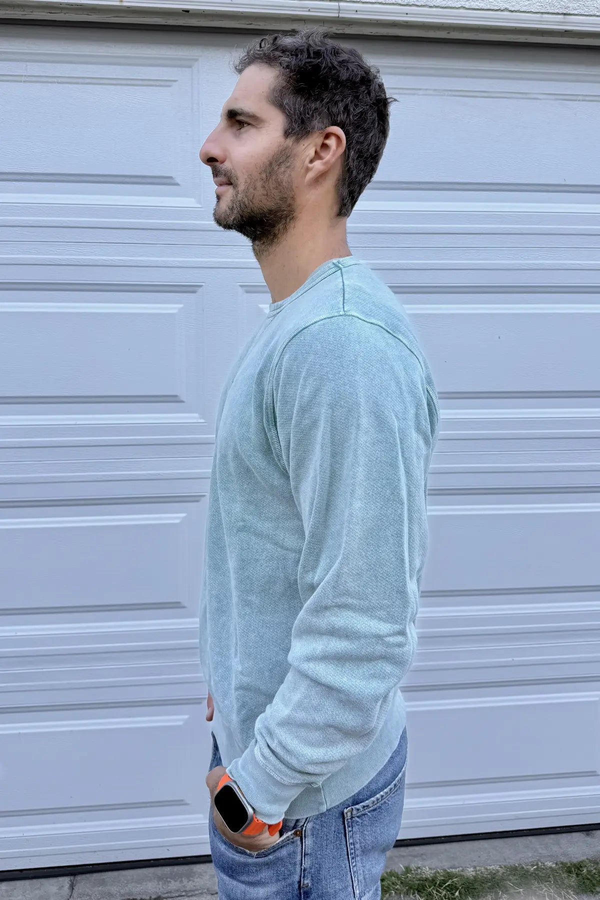 Fade Into Me Crewneck Sweatshirt (in Navy, Charcoal, Emerald Green and Sage)