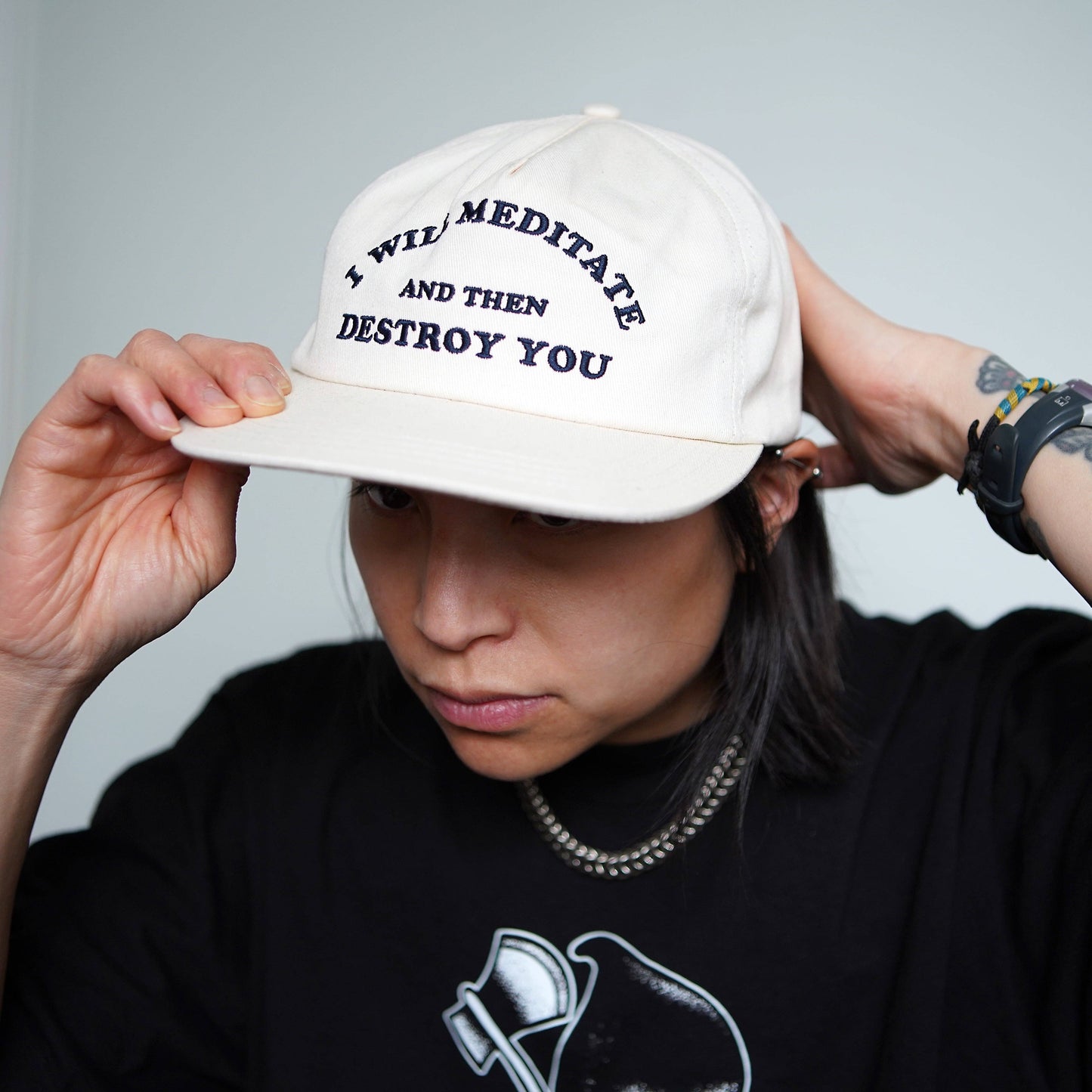 Yoga Flame Cap: Dusty Pink Bleached