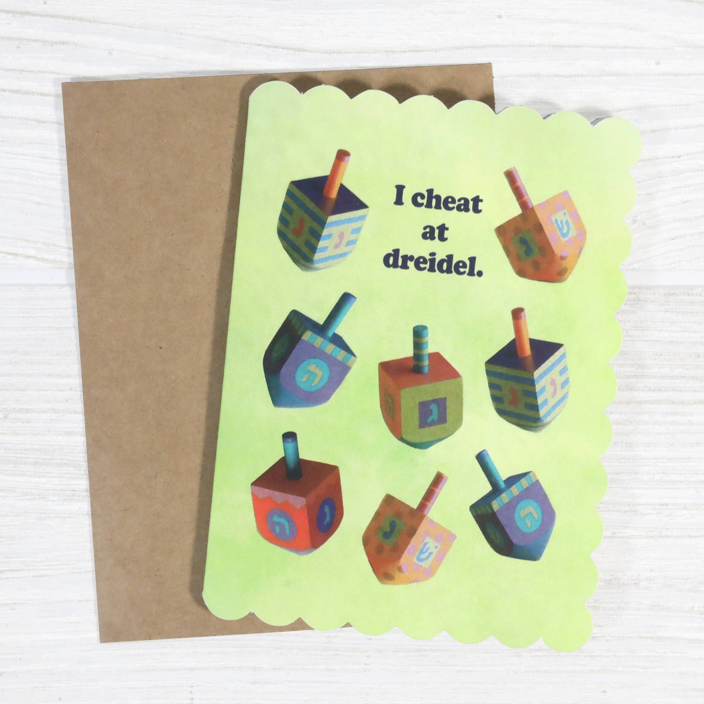 I Cheat At Dreidel - Funny Hanukkah Greeting Card