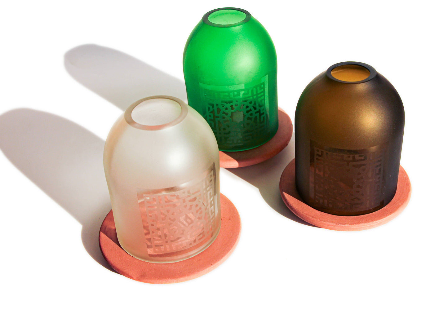 Cairo Lantern/Votive Upcycled Hand-Crafted: Clear