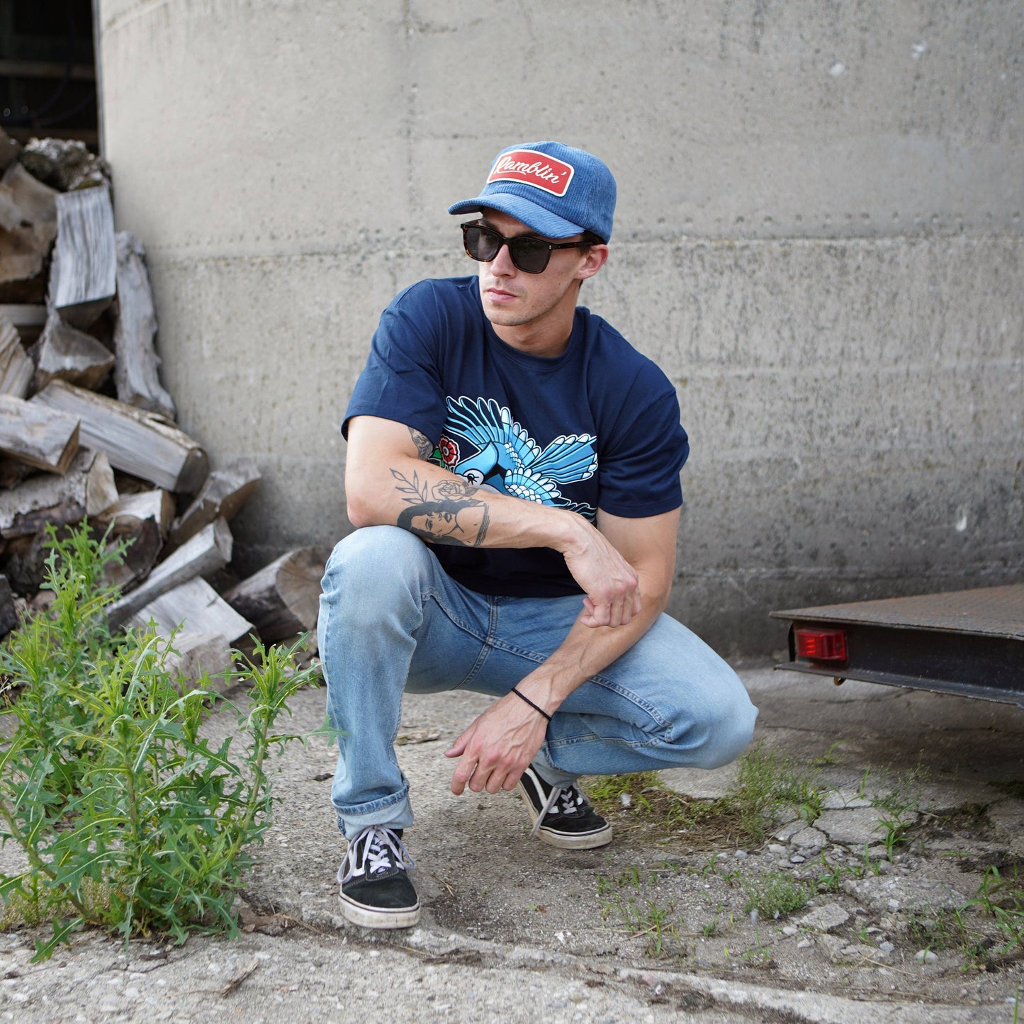 Corduroy Ramblin' Hat: Smoky Blue