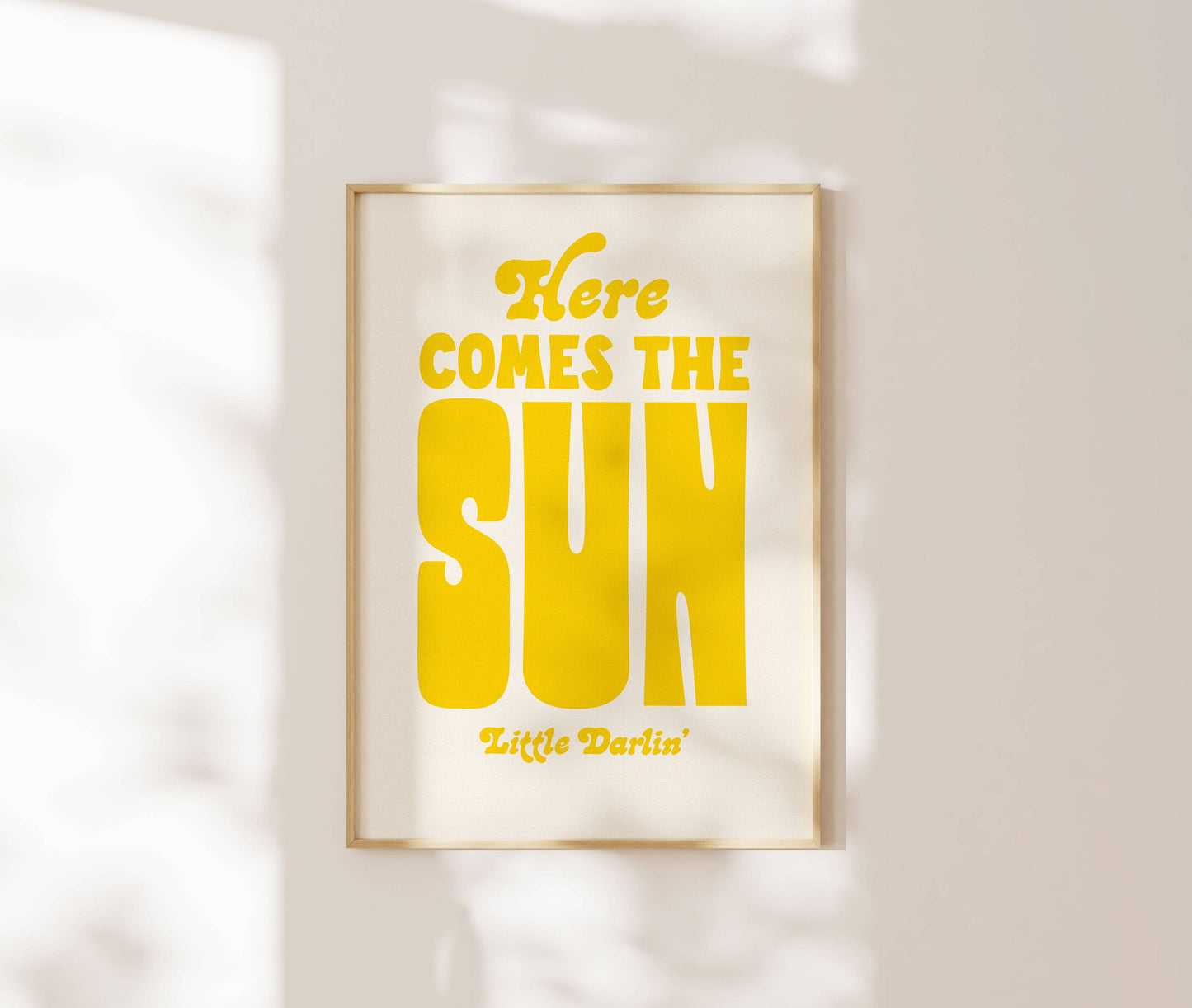 Here Comes The Sun Print. Colorful Nursery Decor: Yellow / 5 x 7