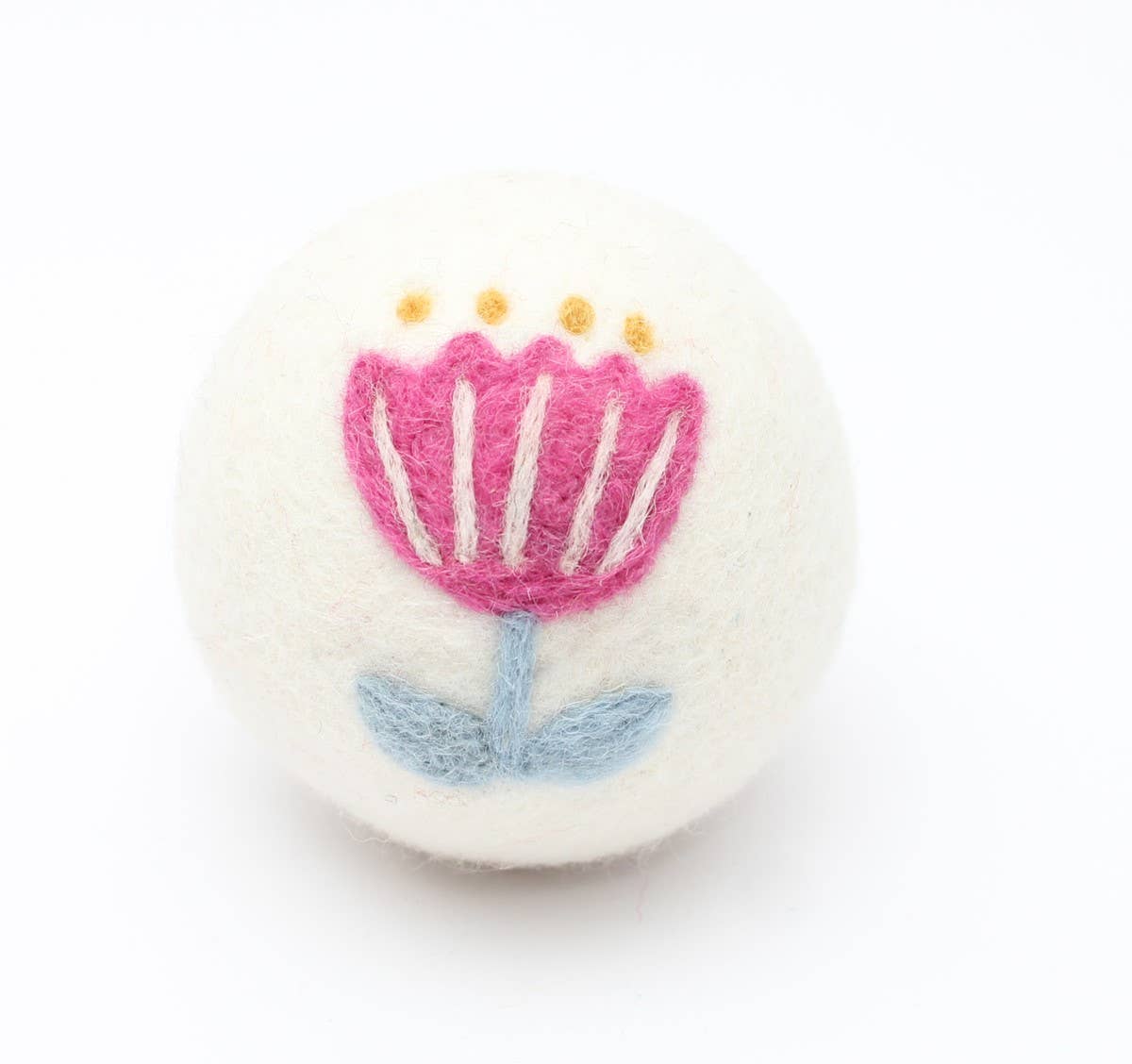 Flowers: Eco Wool Dryer Balls Fair-Trade: Orange/Pink