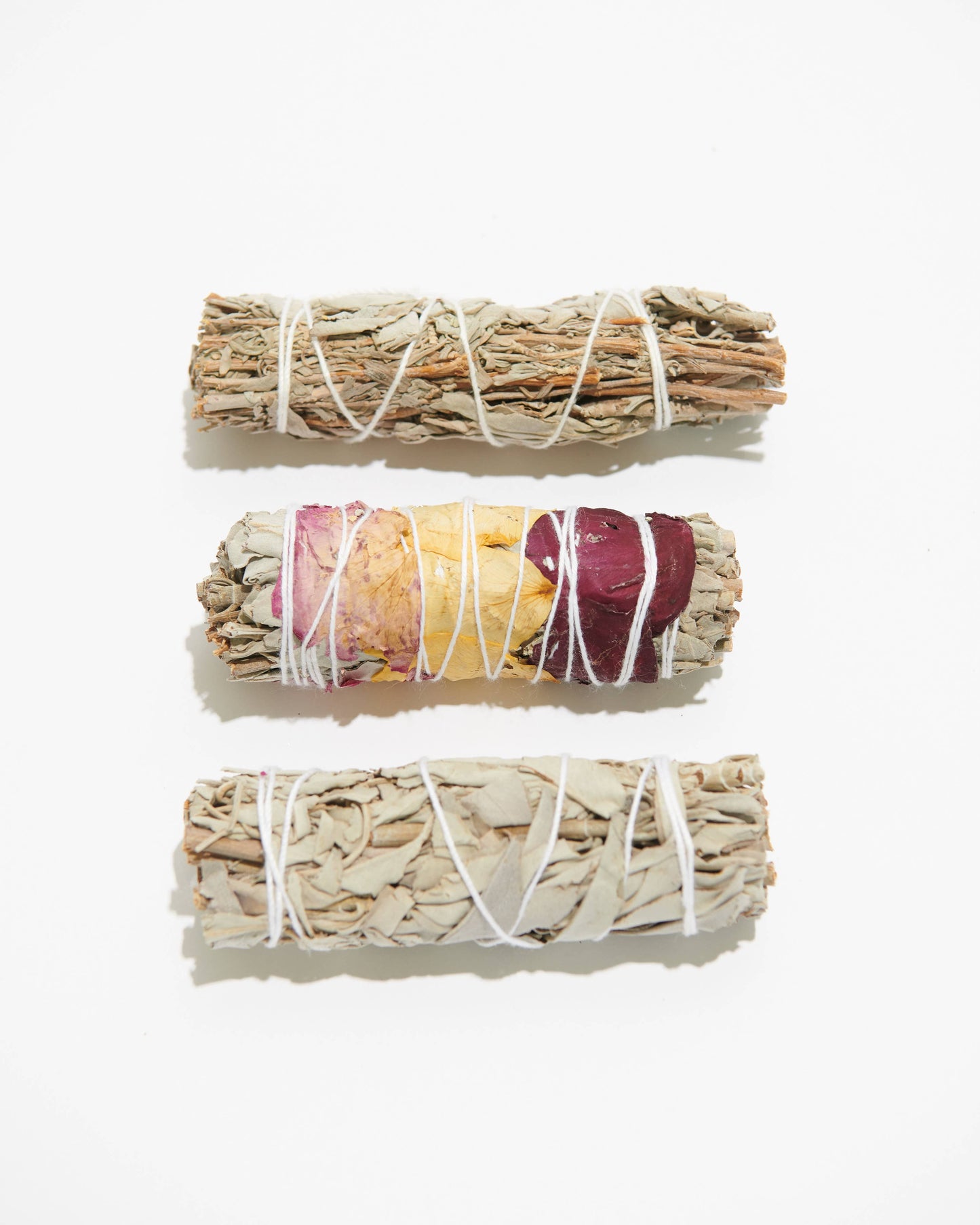 California White Sage Smudge Bundle Sticks: With Wrap