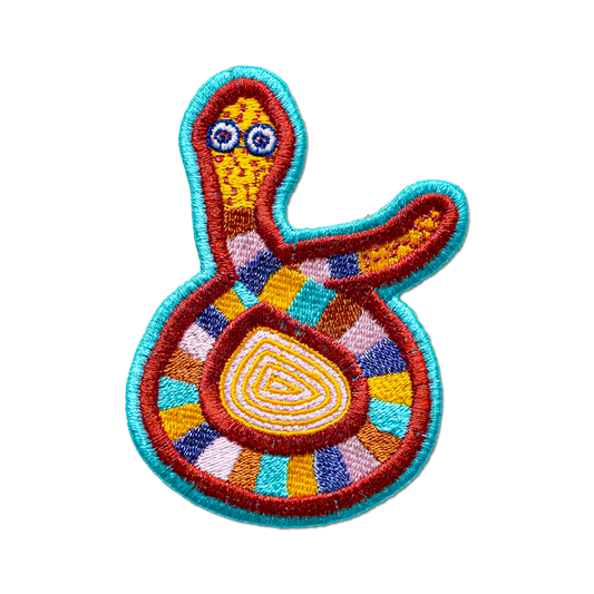 Snake Iron by Jeffrey Gibson Iron-On Patch