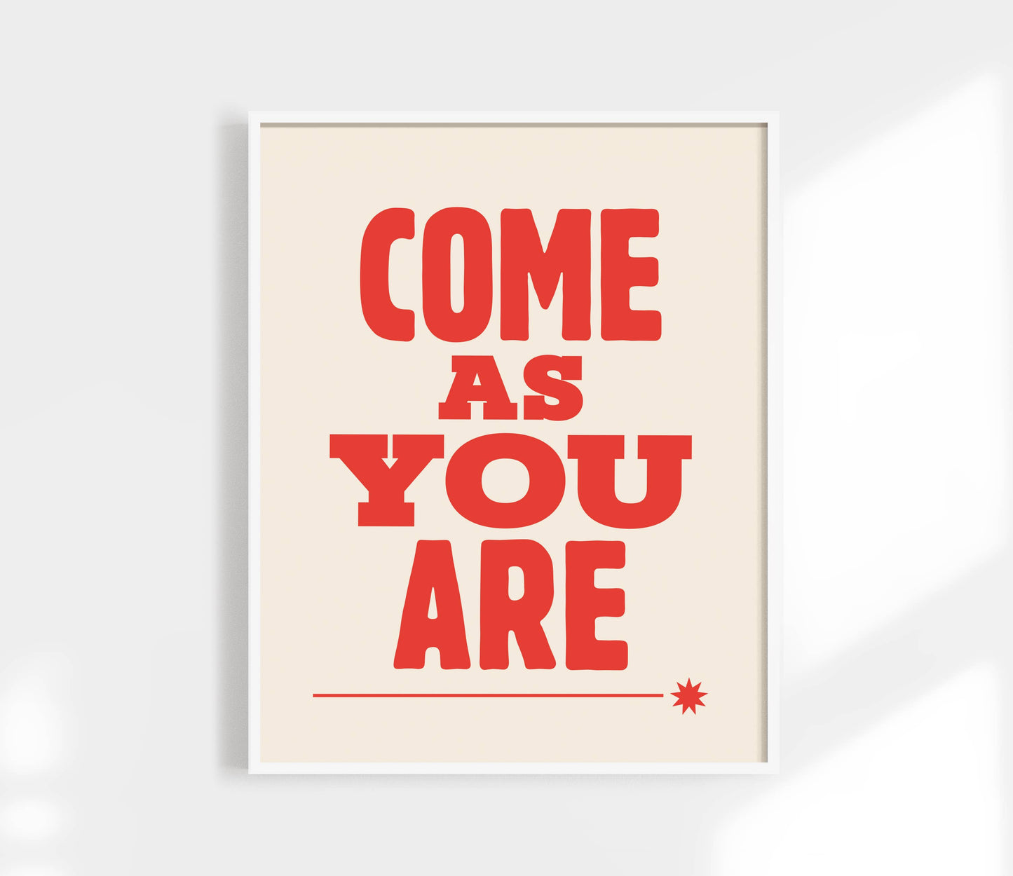 Come As You Are Art Print: Yellow / 5 x 7