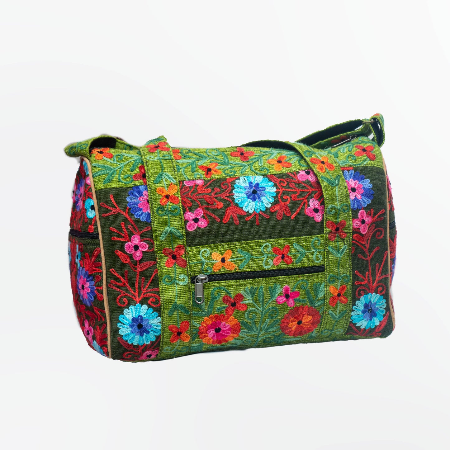  Embroidery Mini Travel Bag: Green