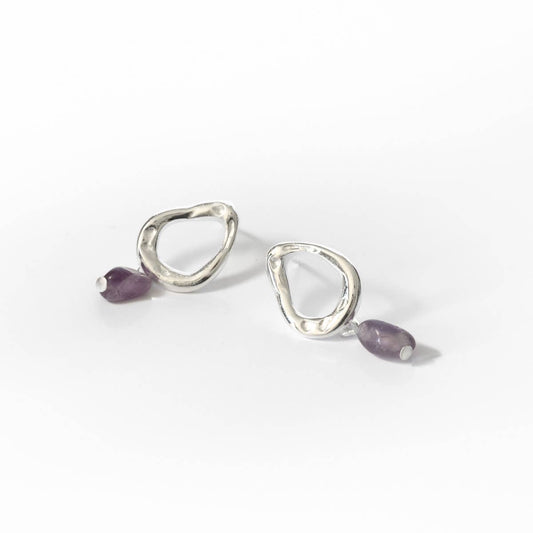 Serene Drop Earrings (Silver, 14K): Silver Plated