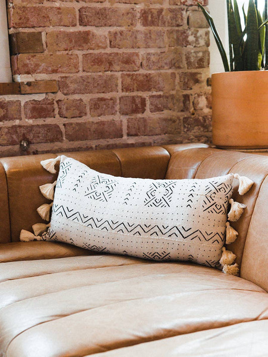 Sakara mud cloth lumbar Pillow
