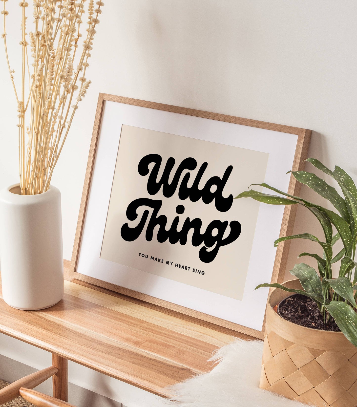 Wild Thing Print | Funky Kids Wall Art: Red / 12 x 18