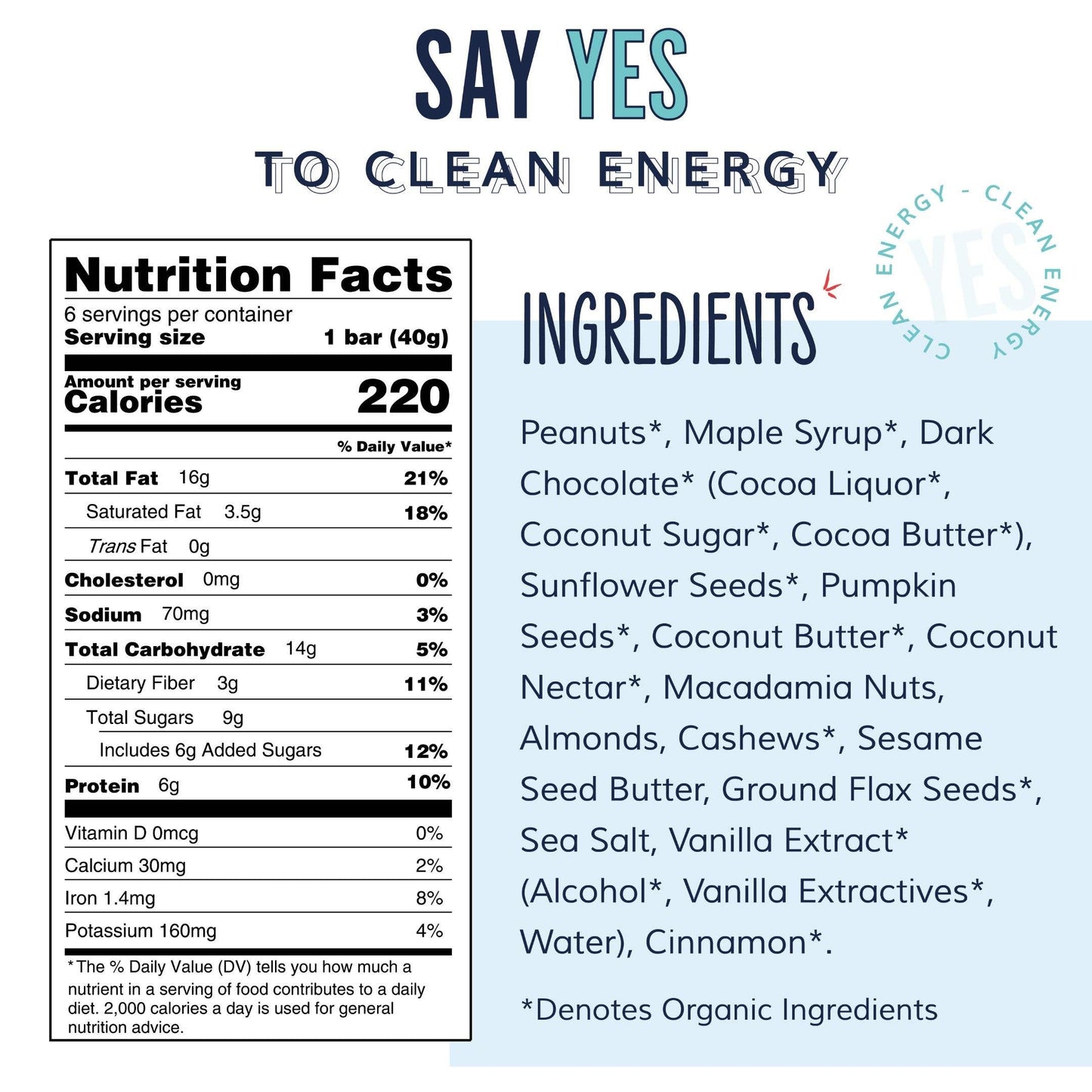 Peanut Butter Dark Chocolate - Premium Real Food Snack Bar