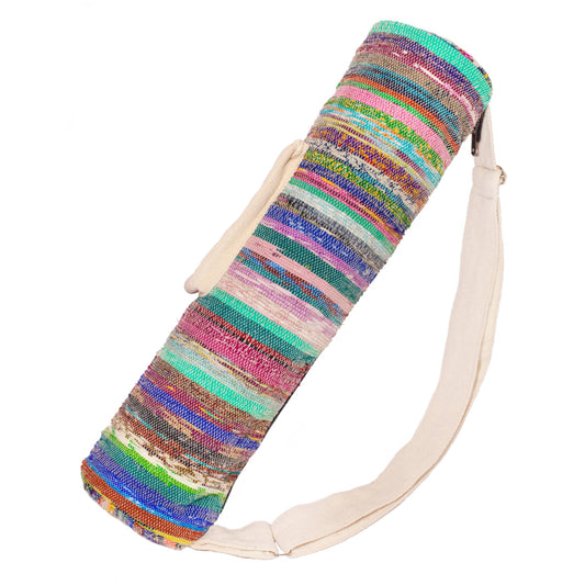 Upcycled Sari Yoga Mat Bag: Recycled fabrics