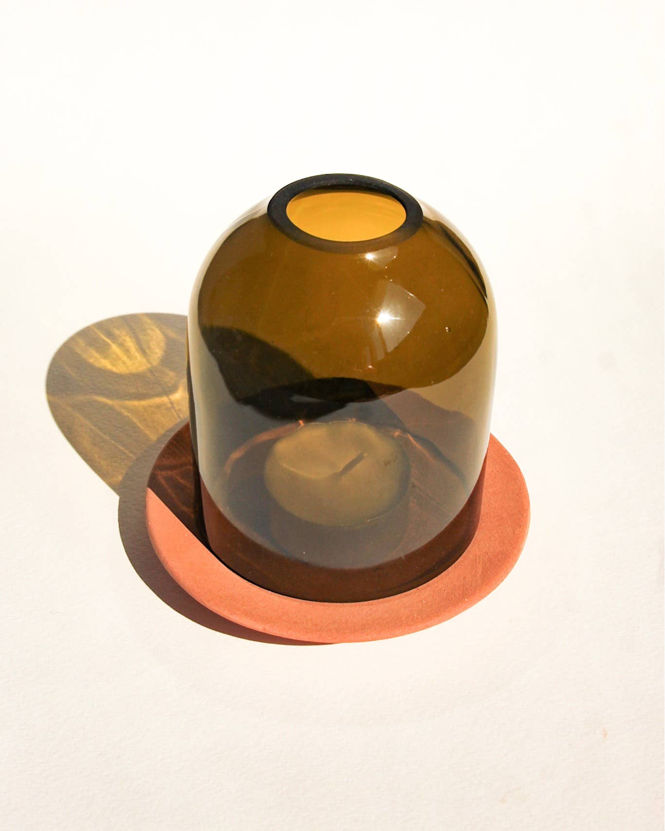 Lantern/Votive Plain Eco - Upcycled Hand-Crafted: Green