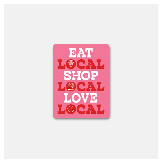 Local Eat Shop Love Sticker