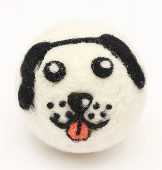 Dogs: Eco Wool Dryer Balls Fair-Trade: White Dog