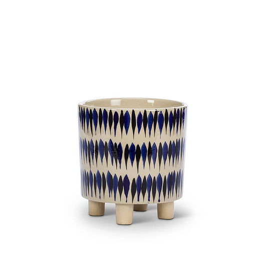Sm Brushstroke Planter w/Feet-6" H