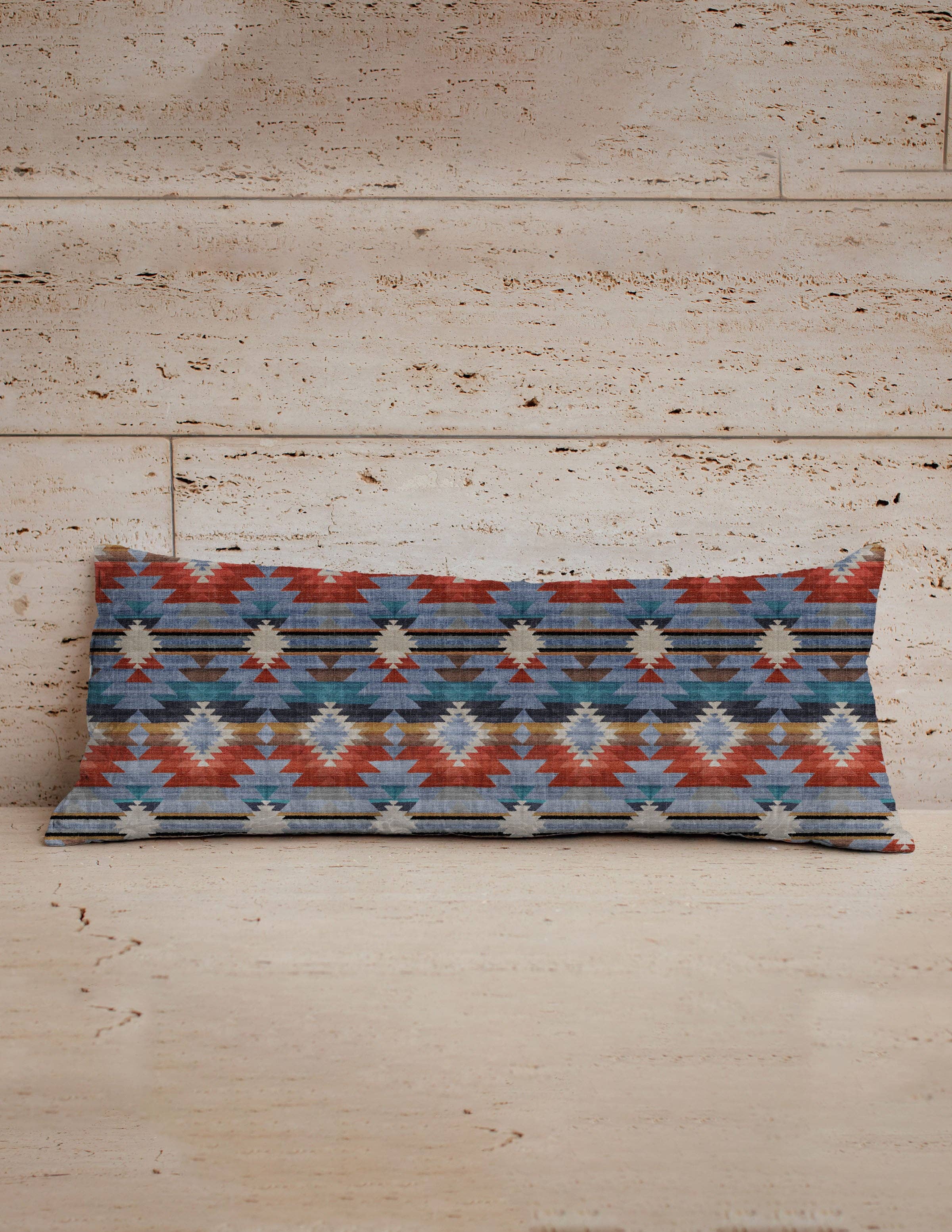 Shiloh Chambray Quilted Oblong Pillow - Thumbnail 2