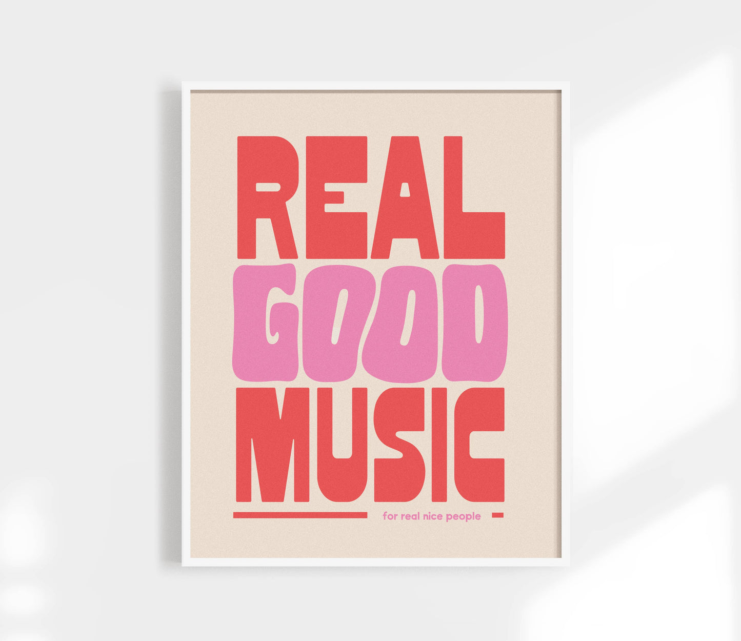 Real Good Music Art Print: Black / 5 x 7