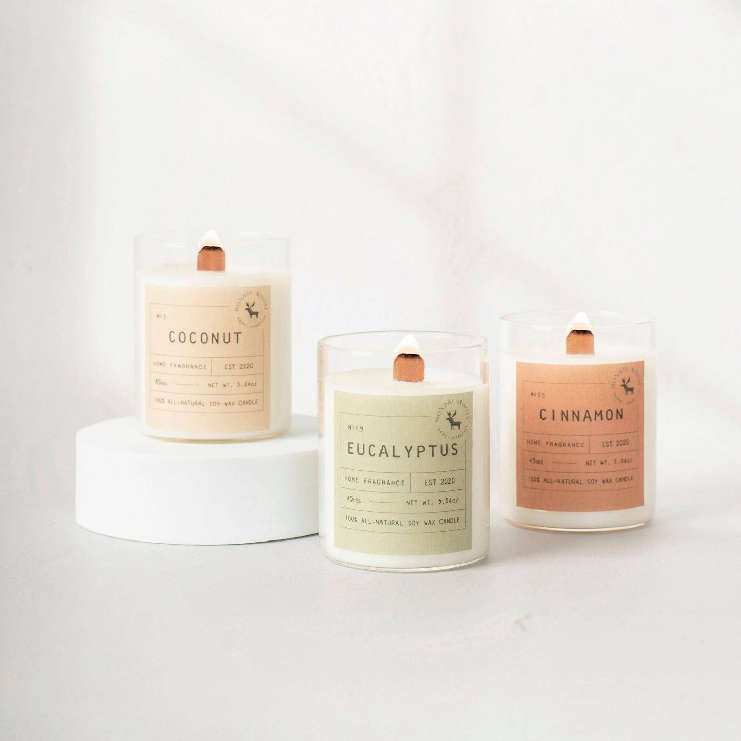 Sun Candle Gift Set (Coconut, Eucalyptus, Cinnamon, 3-Pack)