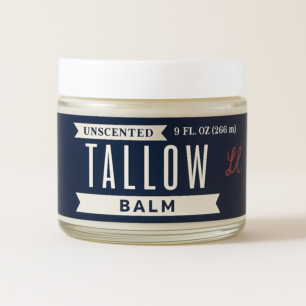 Deluxe Tallow Skincare Gift Set - 6-Piece Grass-Fed Bundle with Candle & Soaps