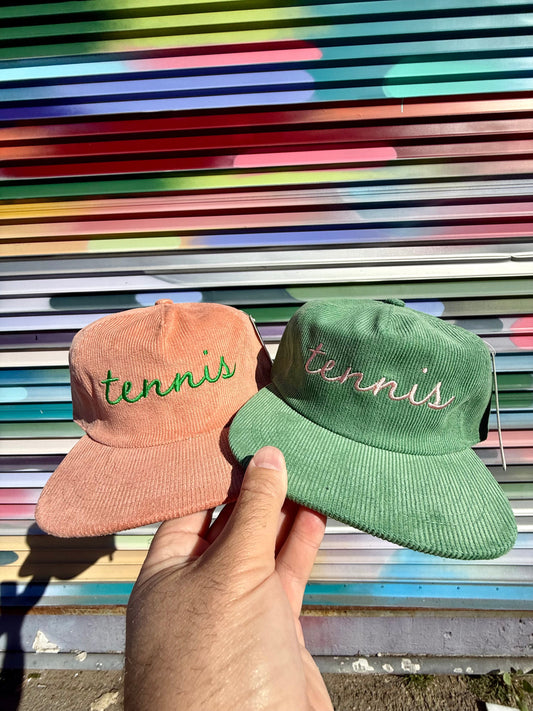Tennis Cursive Corduroy Hat