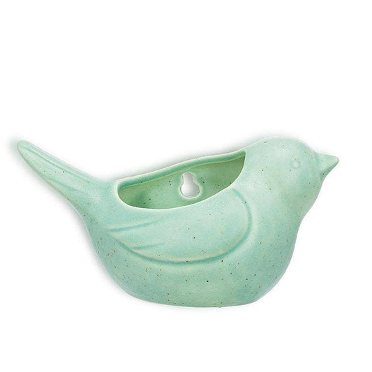 Simple Bird Wall Planter-Mint-6.5"L