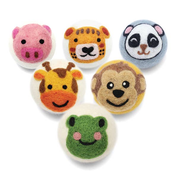Cute Animals: Eco Wool Dryer Balls Fair Trade: Frog