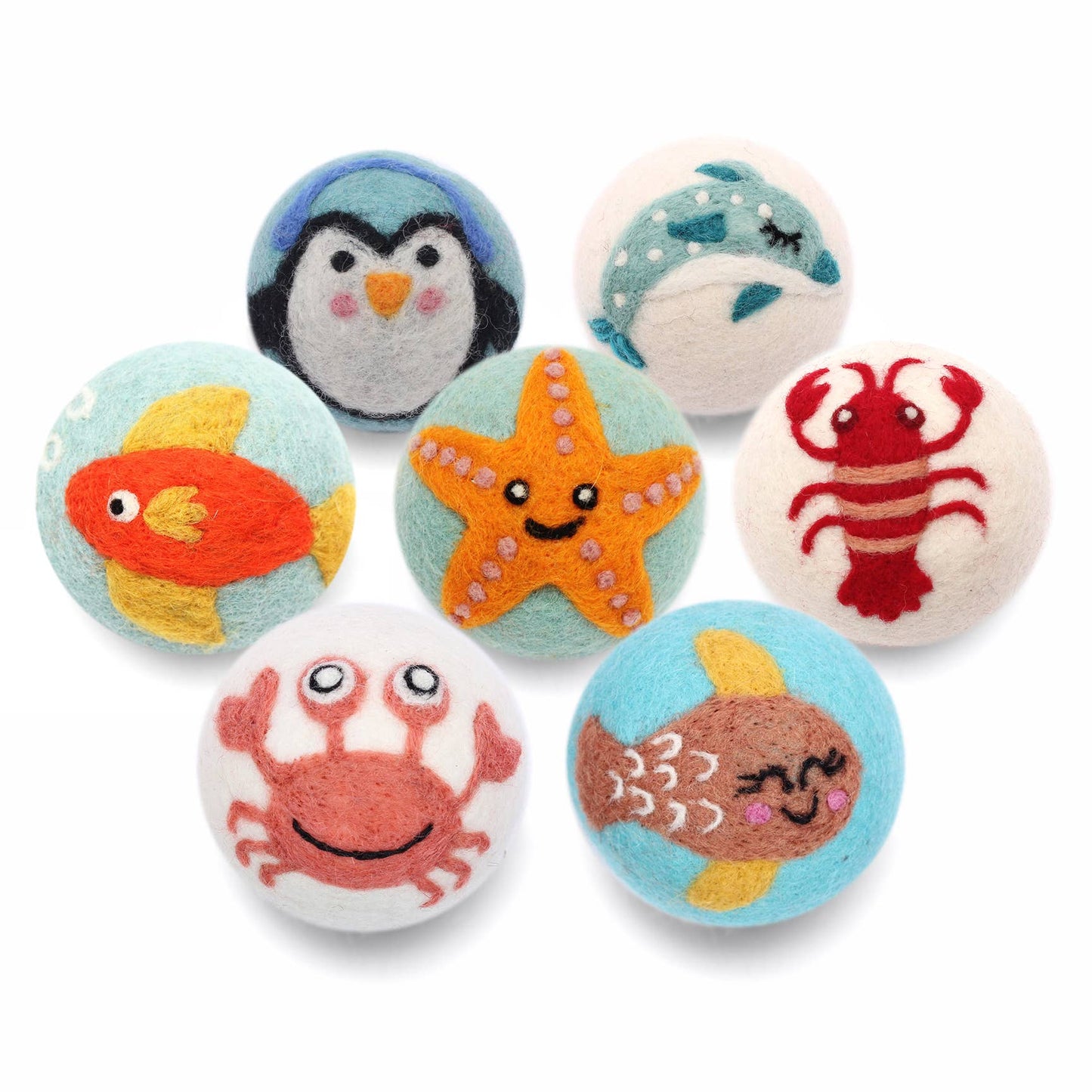 Sea Creatures: Eco Wool Dryer Balls Fair Trade: Crab