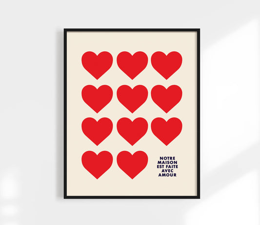 This home is filled with love | French Quote | Heart Print: 8 x 10"