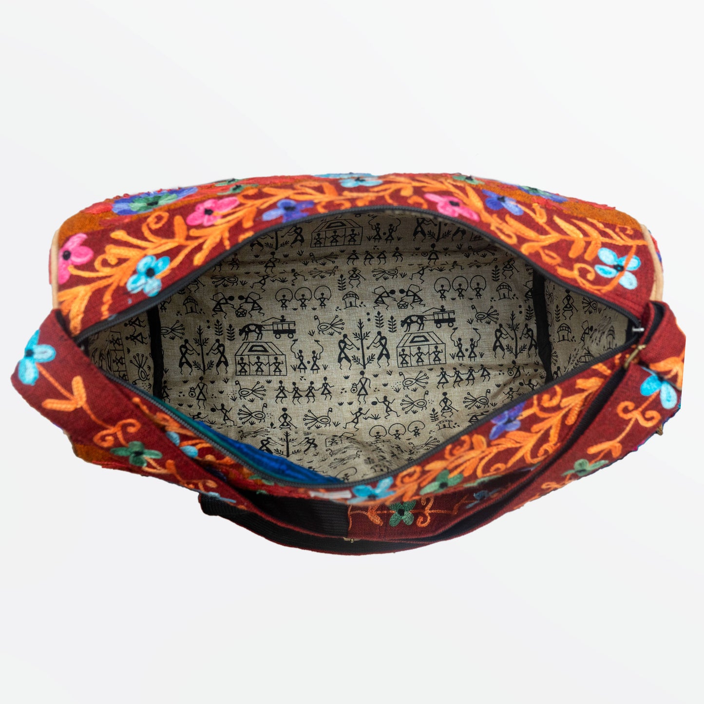  Embroidery Mini Travel Bag: Orange