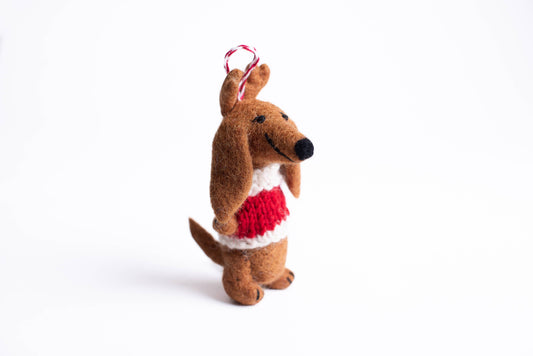 Handmade Holiday Ornaments: Antler Dog