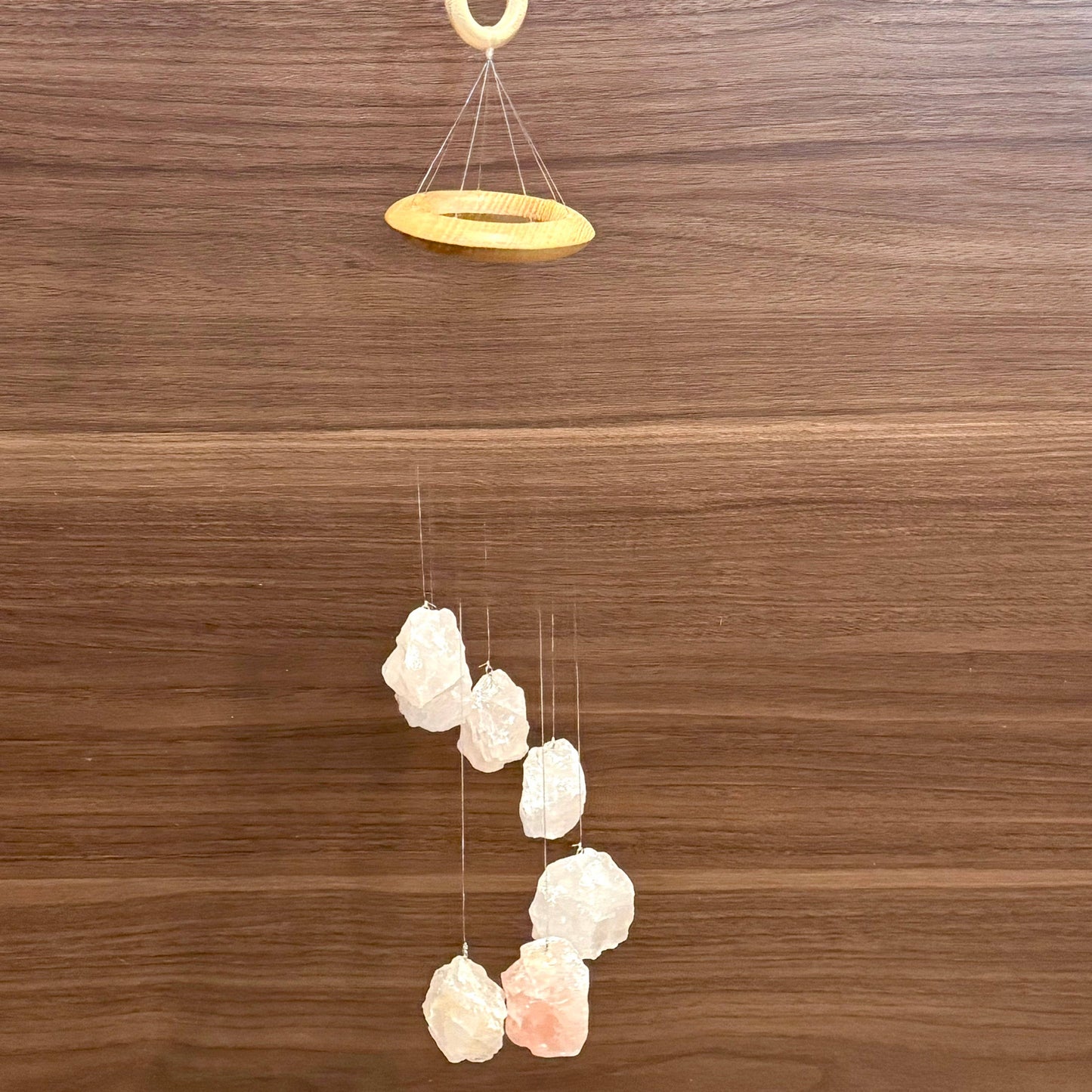 Crystal Mobile | Quartz Crystal Chime, Citrine, Rose Quartz: Clear Quartz
