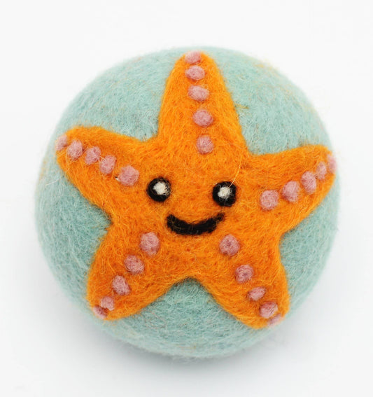 Sea Creatures: Eco Wool Dryer Balls Fair Trade: Starfish