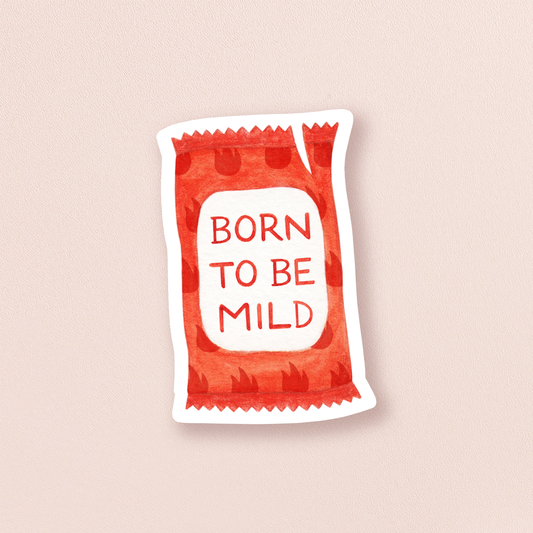 Born To Be Mild — Food Pun Hot Sauce Sticker